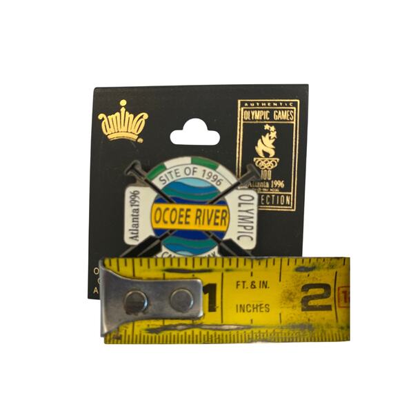 1996 Atlanta Olympic Games Commemorative Pin Ocoee River Canoe Kayak Event New - Picture 3 of 4